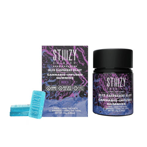 BLUE RASPBERRY BLAST STIIIZY EDIBLES - 100MG GUMMIES