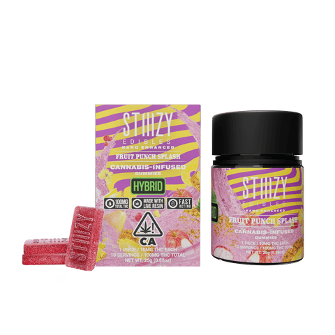 FRUIT PUNCH SPLASH STIIIZY EDIBLES - 100MG GUMMIES